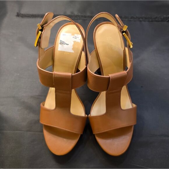 MICHAEL MICHAEL KORS BECKER LEATHER PLATFORM SANDAL - Picture 2 of 15